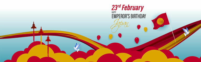 emperor's birthday japan - vector illustration