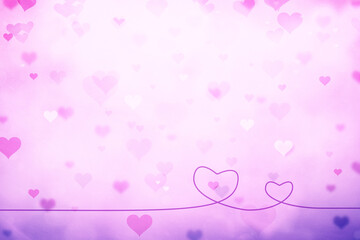 Valentines day hearts copy space illustration background.