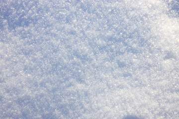 Close up macro shot of beautiful stunning glowing snow and snowflakes. Snow design abstract pattern. High quality photo