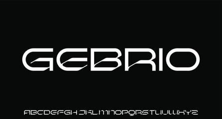 Obraz premium modern, futuristic modern geometric font 