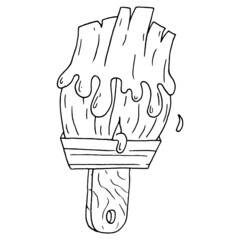 Paint brush vector illustration. Brush hand drawn.