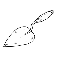 Putty knife icon. Cartoon of putty knife vector on white background.