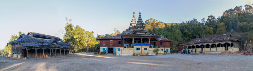 Buddhist monastery at Myanmar countryside