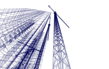 Concept of building construction site vector illustration