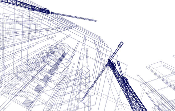 Concept of building construction site vector illustration