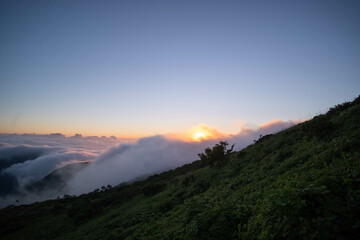 伊吹山からの日の出と雲海