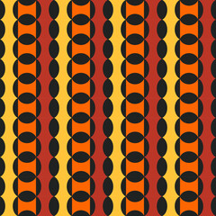 Abstract Retro Stylish Geometric Vertical Chains Seamless Pattern Trendy Fashion Colors Minimalist Concept
