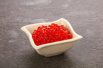 Luxury delicous red salmon caviar