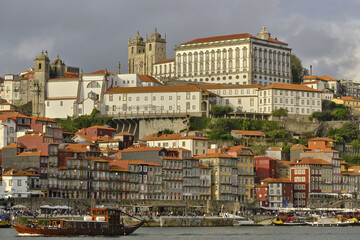 View over the Episcopal Palace and the cathedral  of Porto, Portugal