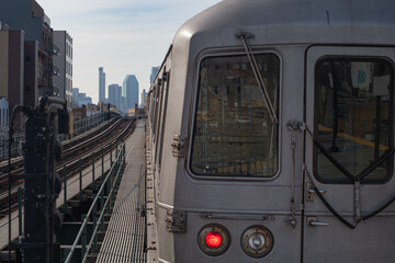 city subway, train station NYC subway, during perfect sunny day.