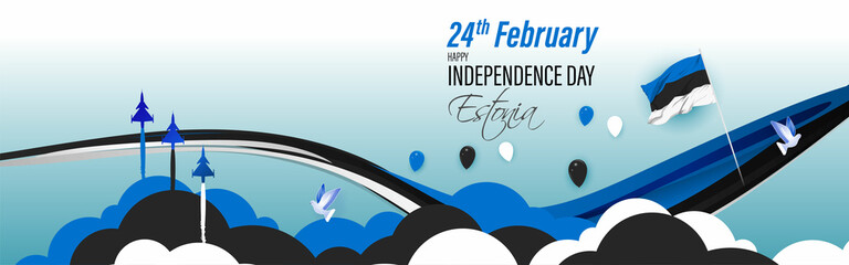 vector illustration for Estonia independence day