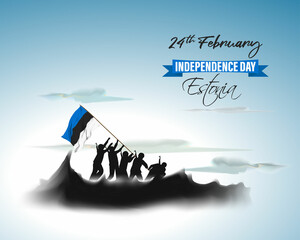 vector illustration for Estonia independence day