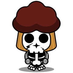 vector cartoon character mascot costume human skull cake cute muffin food