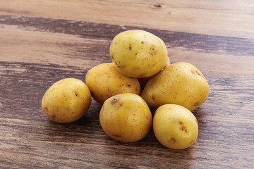 Raw small organic baby potato