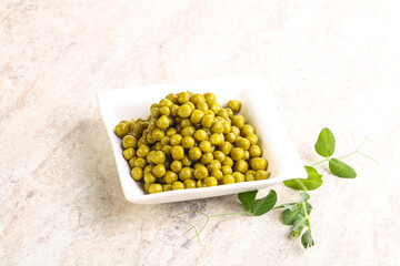 Marinated Green peas in the bowl