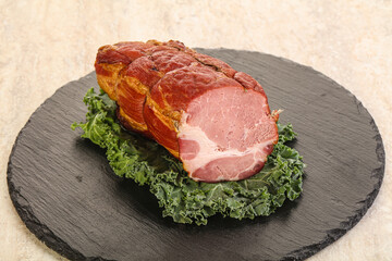 Delicous pork cured meat isolated