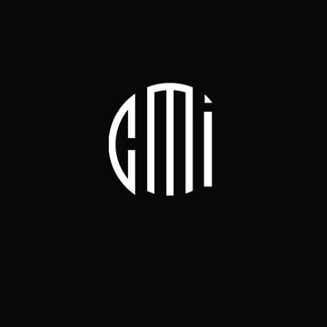  Title: CMI Letter logo design with a circular shape vector in illustration