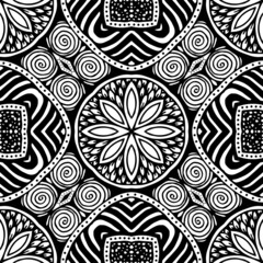 Ornamental mandala design abstract background. Seamless pattern