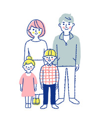 子供2人がいる若い家族