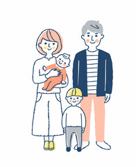 子供2人がいる若い家族