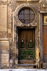 Traditional maltese vintage house - front details - Valletta - Malta