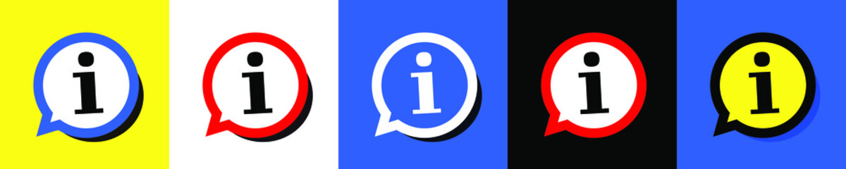 Information icon inside speech bubble	