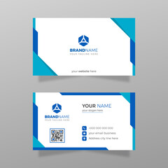 Clean advertising design company business card.