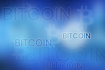 Fototapeta premium 3d illustration bit coin crypto currency block chain concept