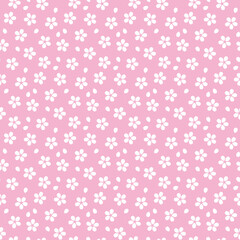 小桜のシームレスパターン　ベクター素材