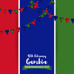 happy Gambia independence day vector illustration