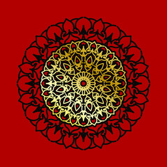 Circular pattern in form of mandala for Henna, Mehndi, tattoo, decoration. Decorative ornament in ethnic oriental style. Coloring book page.