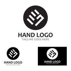 Hand logo icon vector design template illustration