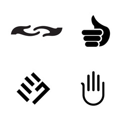 Hand logo icon vector design template illustration