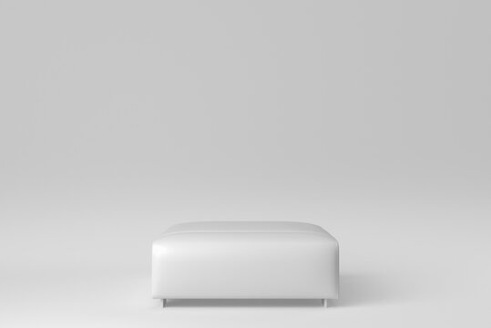 Sofa on white background. minimal concept. 3D render.