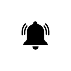 Bell simple flat icon vector illustration. Alarm icon vector illustration. Ringing bell icon vector