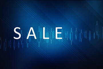 Fototapeta premium 2d illustration Sales in text