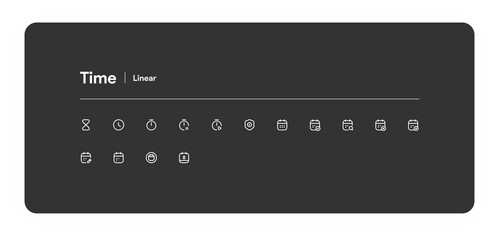 Time icons - Linear