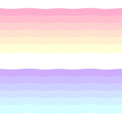 Gradient wavy stripes seamless vector borders, banner templates, frames. Pink, yellow, purple, neon blue wide simple colorful waves, streaks, bars texture. Striped abstract text backgrounds.