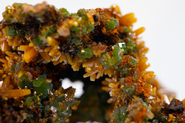 .mimienite,wulfenite, mineral specimen stone rock geology gem crystal