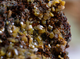 .mimienite,wulfenite, mineral specimen stone rock geology gem crystal