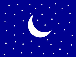 Obraz na płótnie Canvas moon with stars in the night