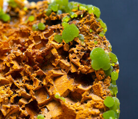 .mimienite,wulfenite, mineral specimen stone rock geology gem crystal