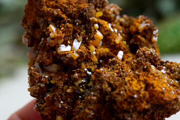 .mimienite,wulfenite, mineral specimen stone rock geology gem crystal