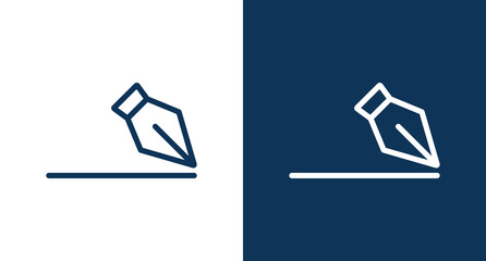 Signature outline icon illustration isolated vector sign symbol