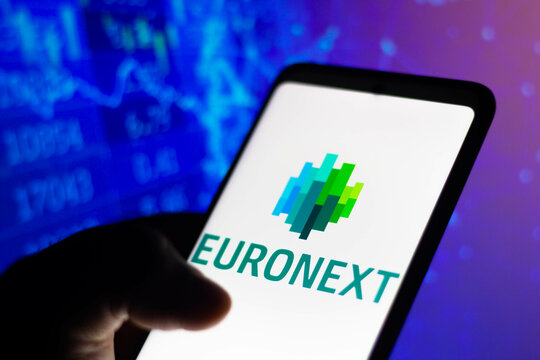 January 4, 2022, Brazil. In this photographic illustration, the logo of European New Exchange Technology - Euronext (ENX)