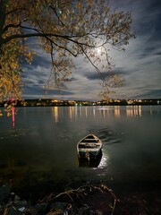 Fototapeta premium boats at sunset
