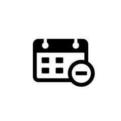 Calendar simple flat icon vector illustration.