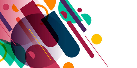 Background made from circles lines and rectangles. Creative geometric wallpaper