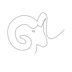 ram one line animal