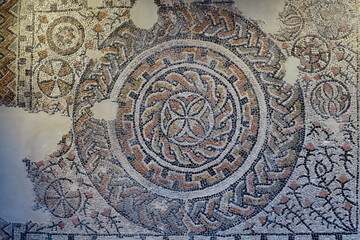 Mosaïque ancienne. Décoration murale.